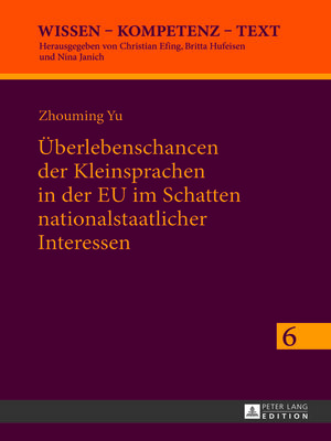 cover image of Ueberlebenschancen der Kleinsprachen in der EU im Schatten nationalstaatlicher Interessen